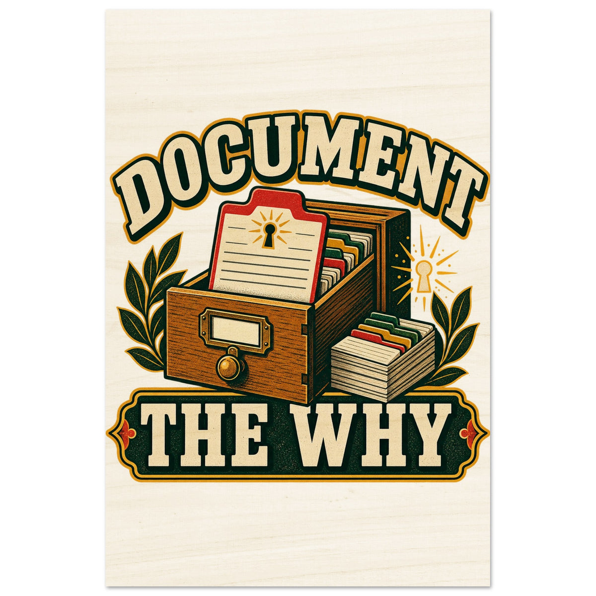 Document the Why - 20x30 cm, Wood Prints - Quip & Grain