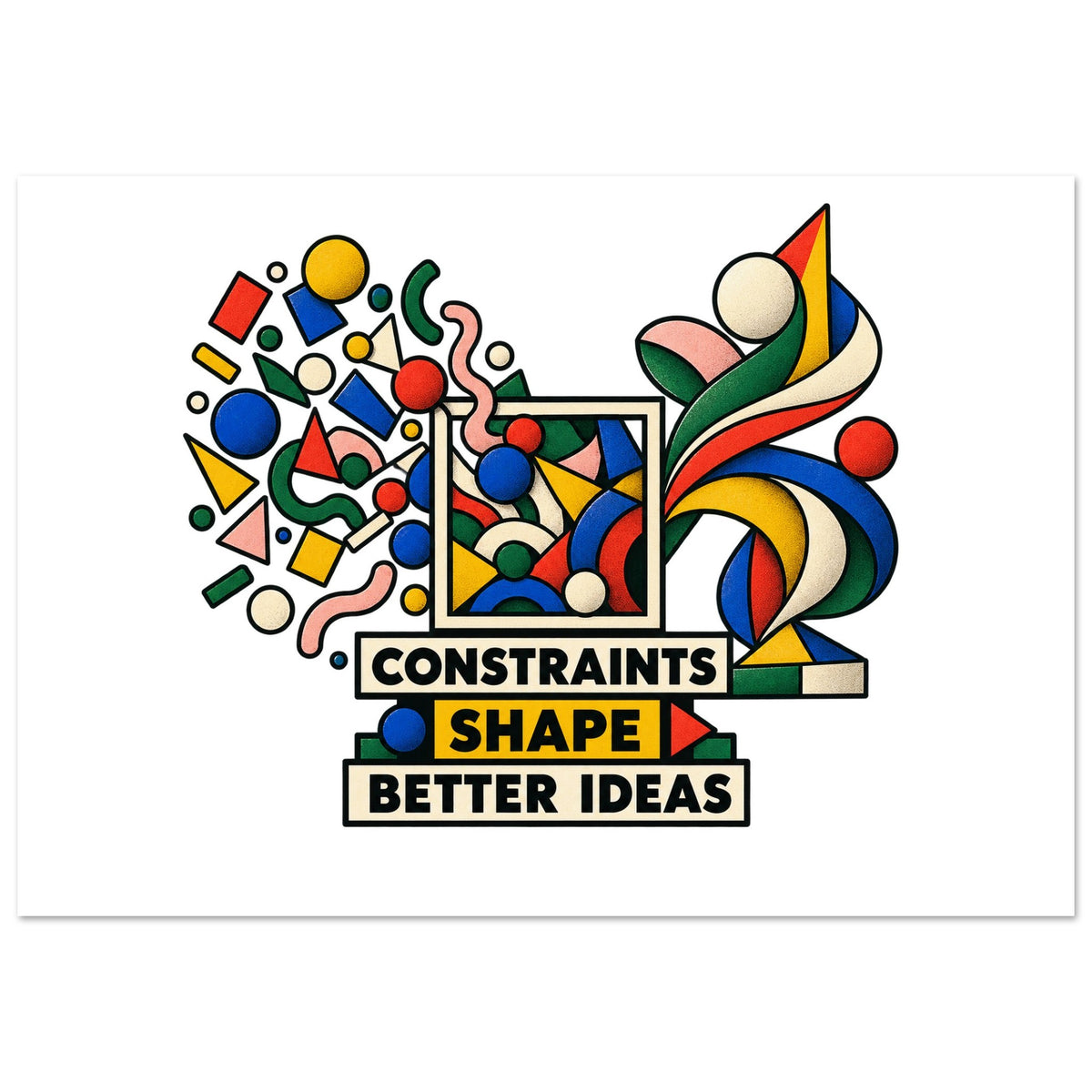 Constraints Shape Better Ideas - 70x100 cm, Foam Landscape - Quip & Grain