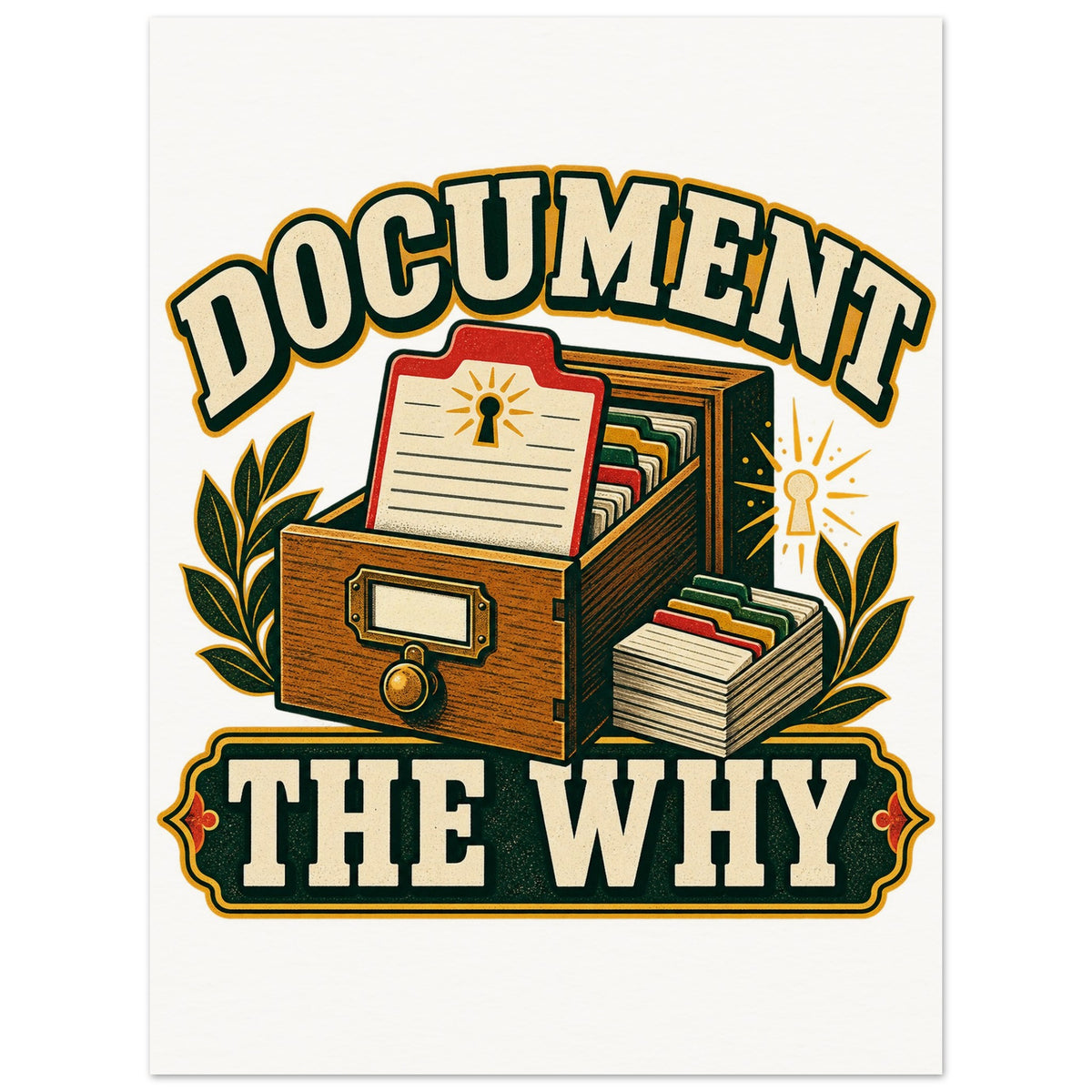 Document the Why - 75x100 cm, Museum-Quality Matte Paper Poster - Quip & Grain