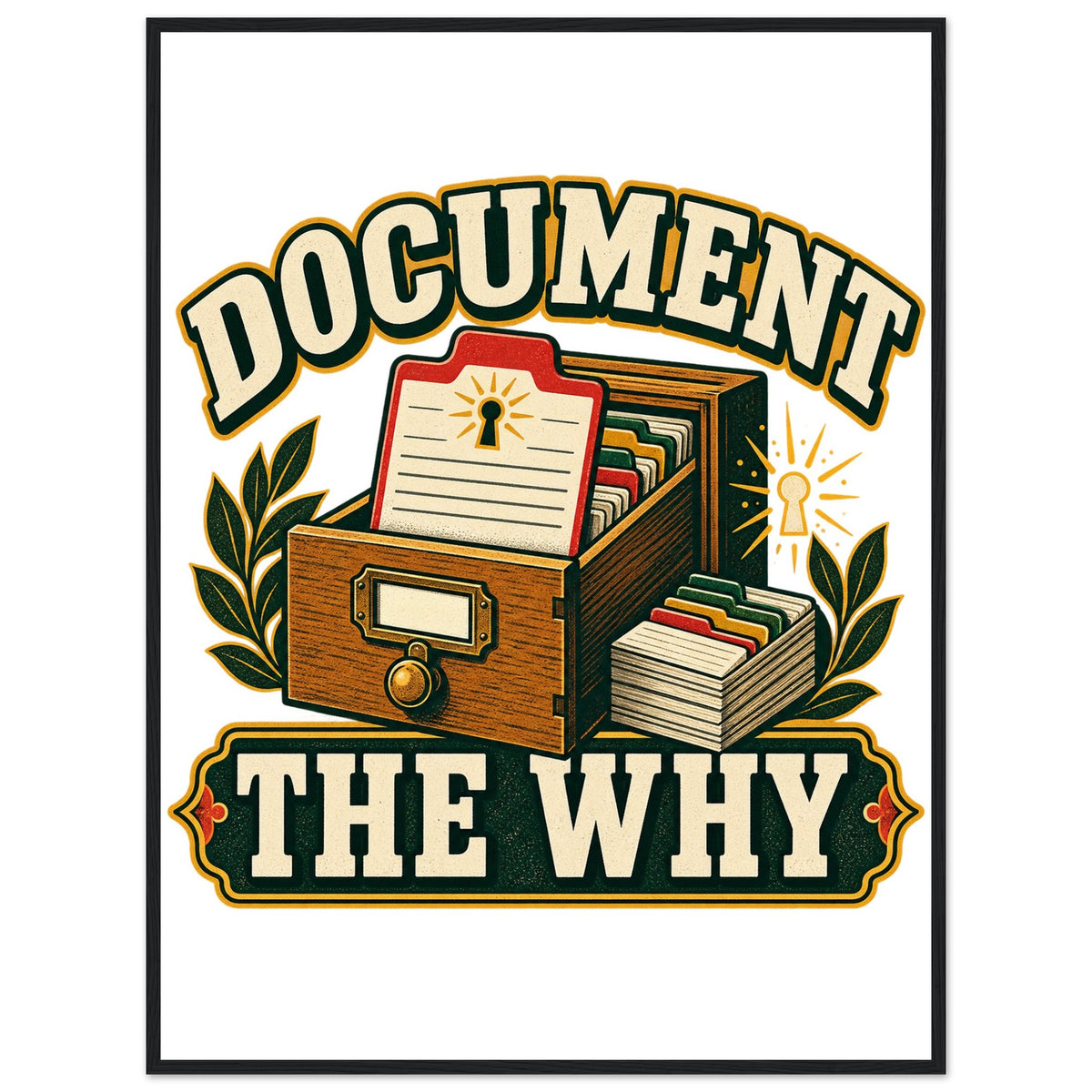 Document the Why - 75x100 cm, Fine Art Framed Poster, Black frame - Not assembled - Quip & Grain