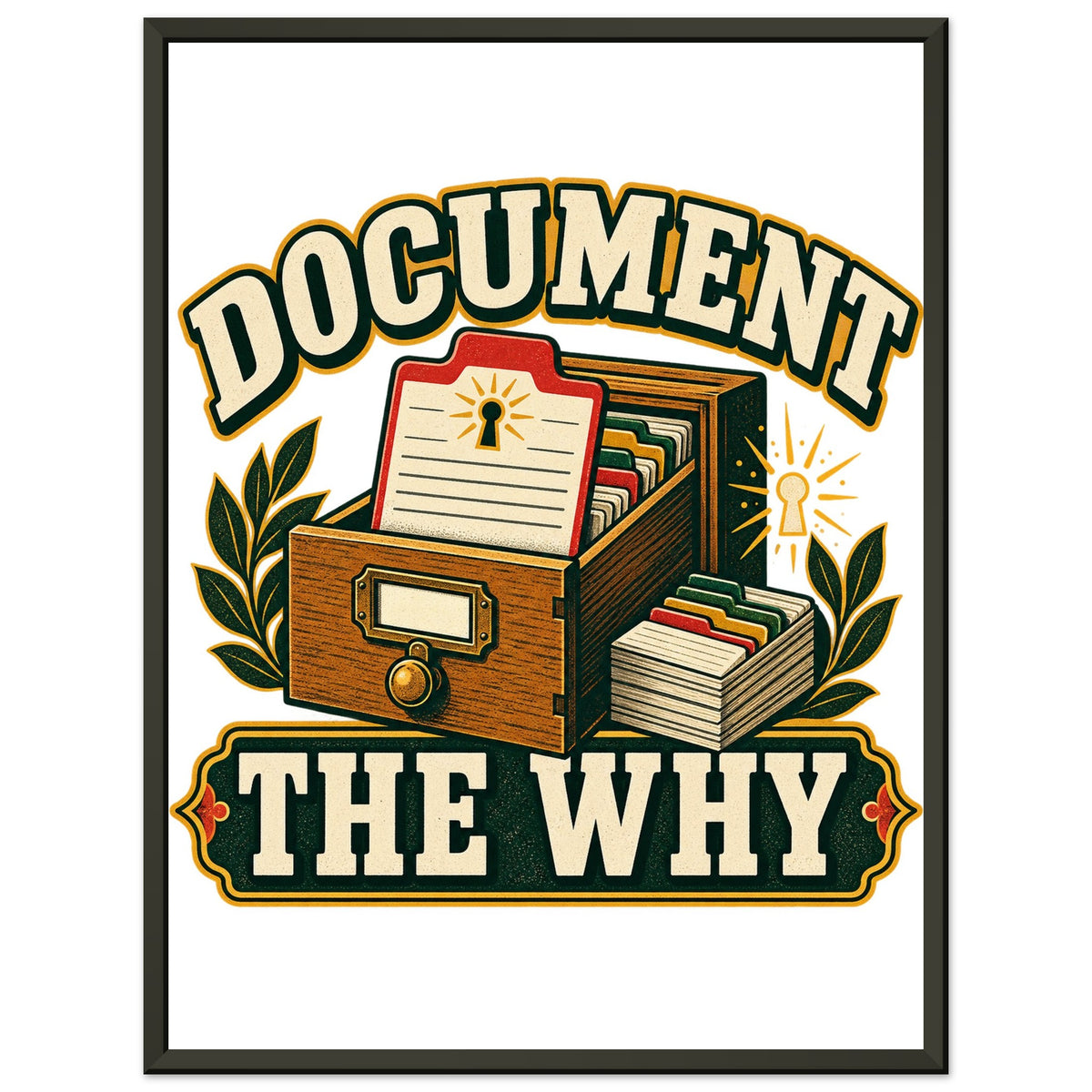 Document the Why - 30x40 cm, Classic Matte Paper Metal Framed Poster, Black frame - Quip & Grain