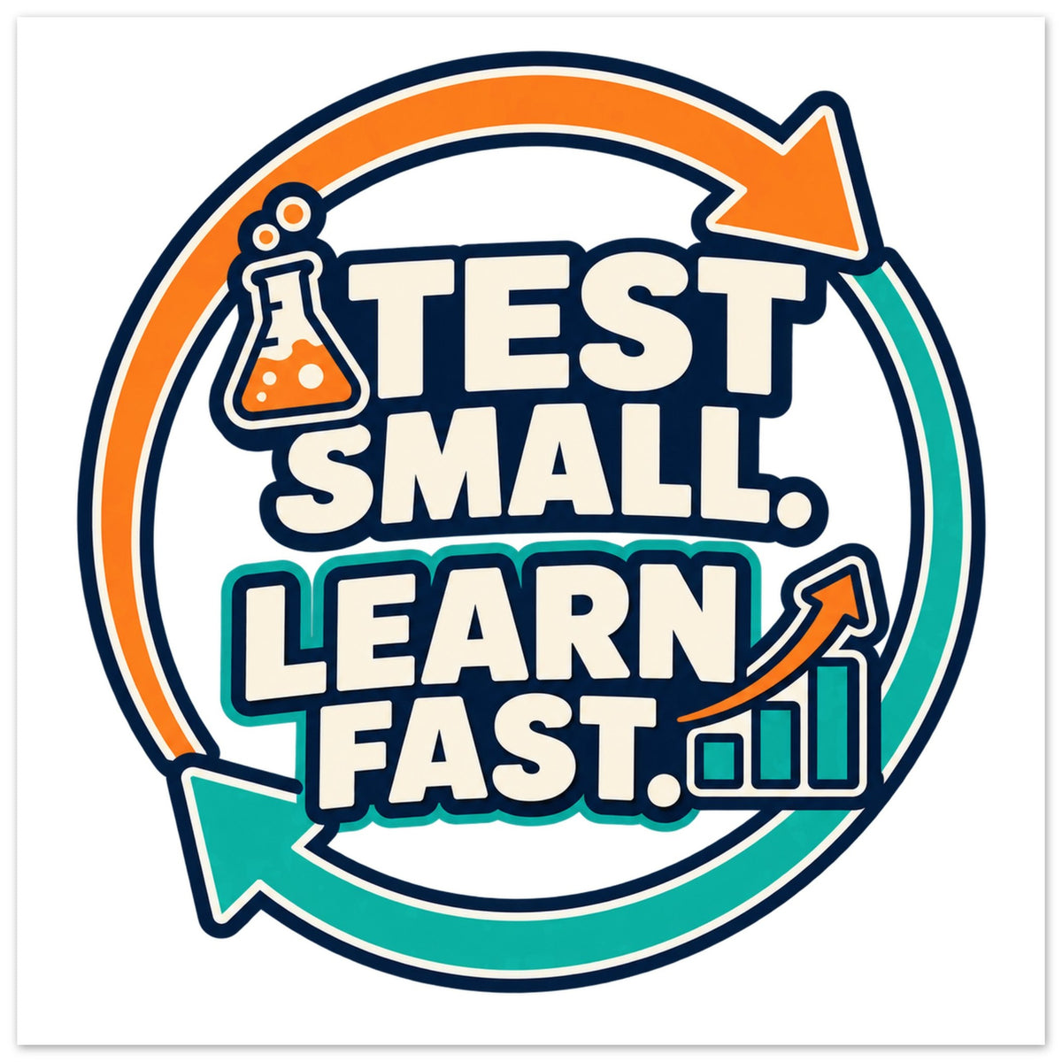 Test Small, Learn Fast - 60x60 cm, Foam Square, white - Quip & Grain