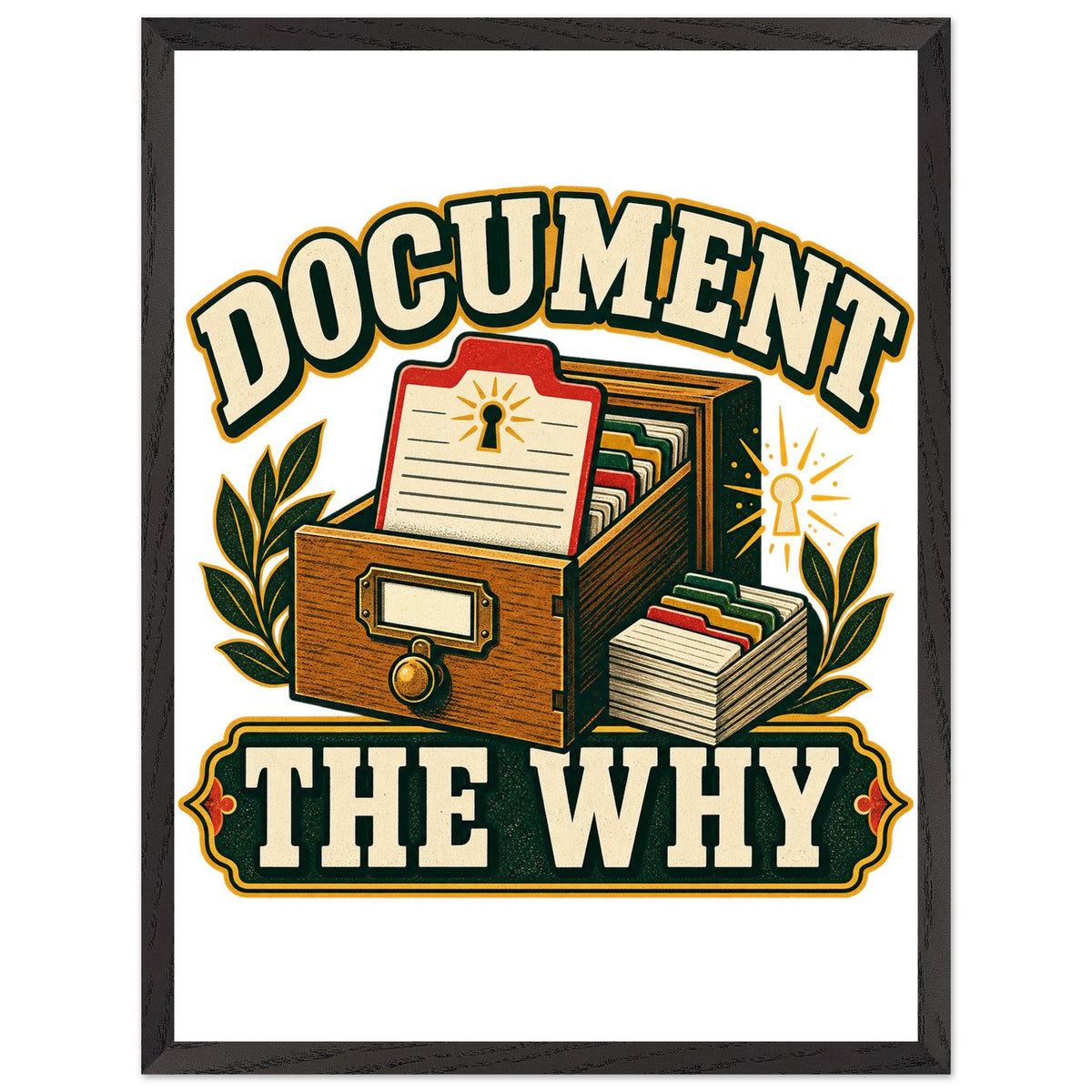 Document the Why - 45x60 cm, Premium Wooden Framed Poster With Premium Matte Paper, Black frame - Ready-to-hang - Quip & Grain