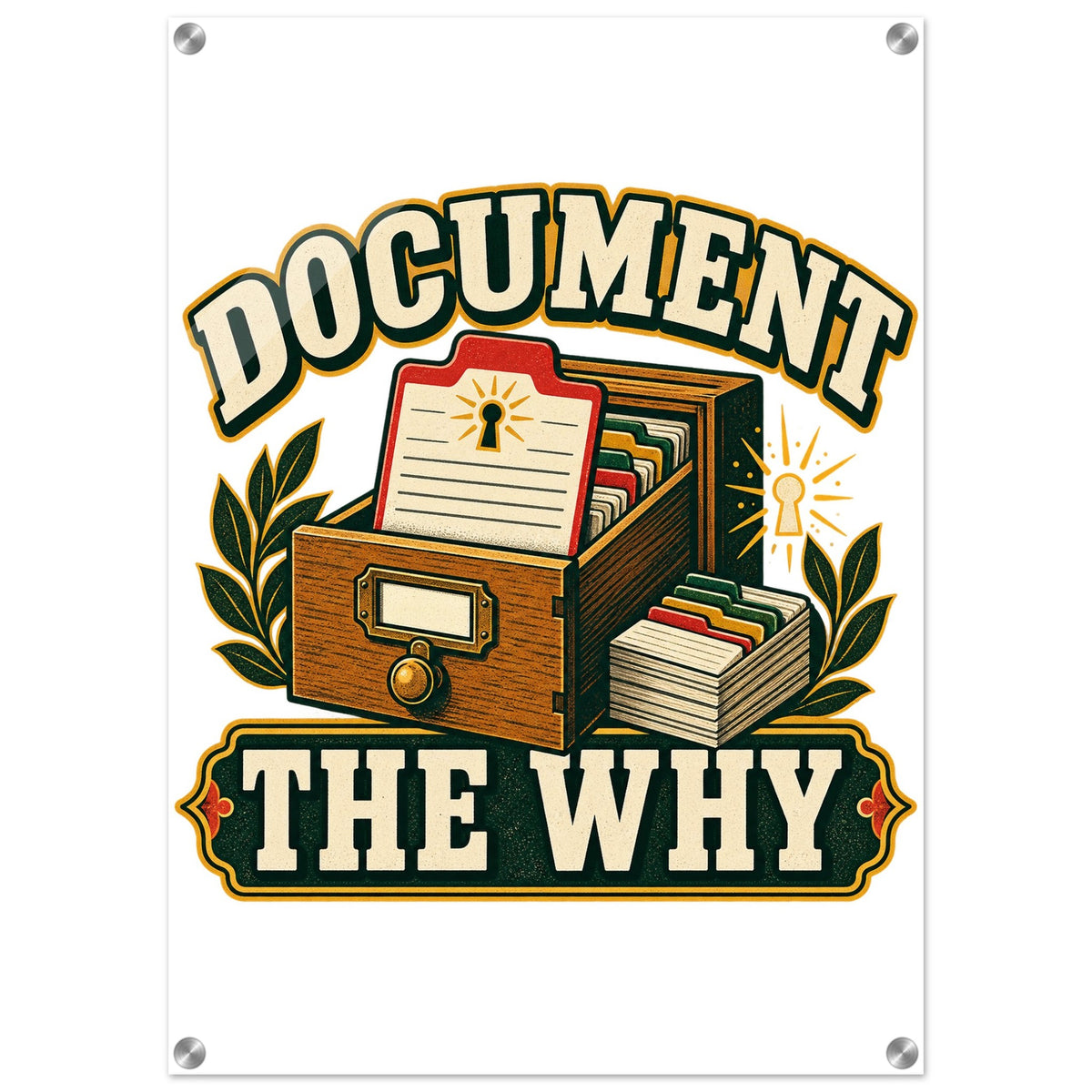 Document the Why - 50x70 cm, Acrylic Print - Quip & Grain